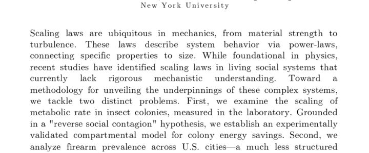 SEMINARIO “Scaling laws in living social systems” SEMINARIO “Scaling laws in living social systems”